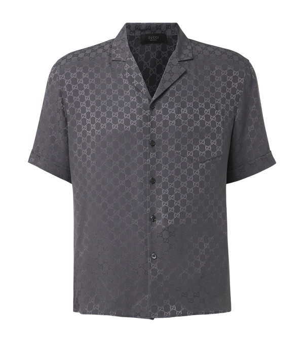 Gucci GG silk jacquard bowling shirt