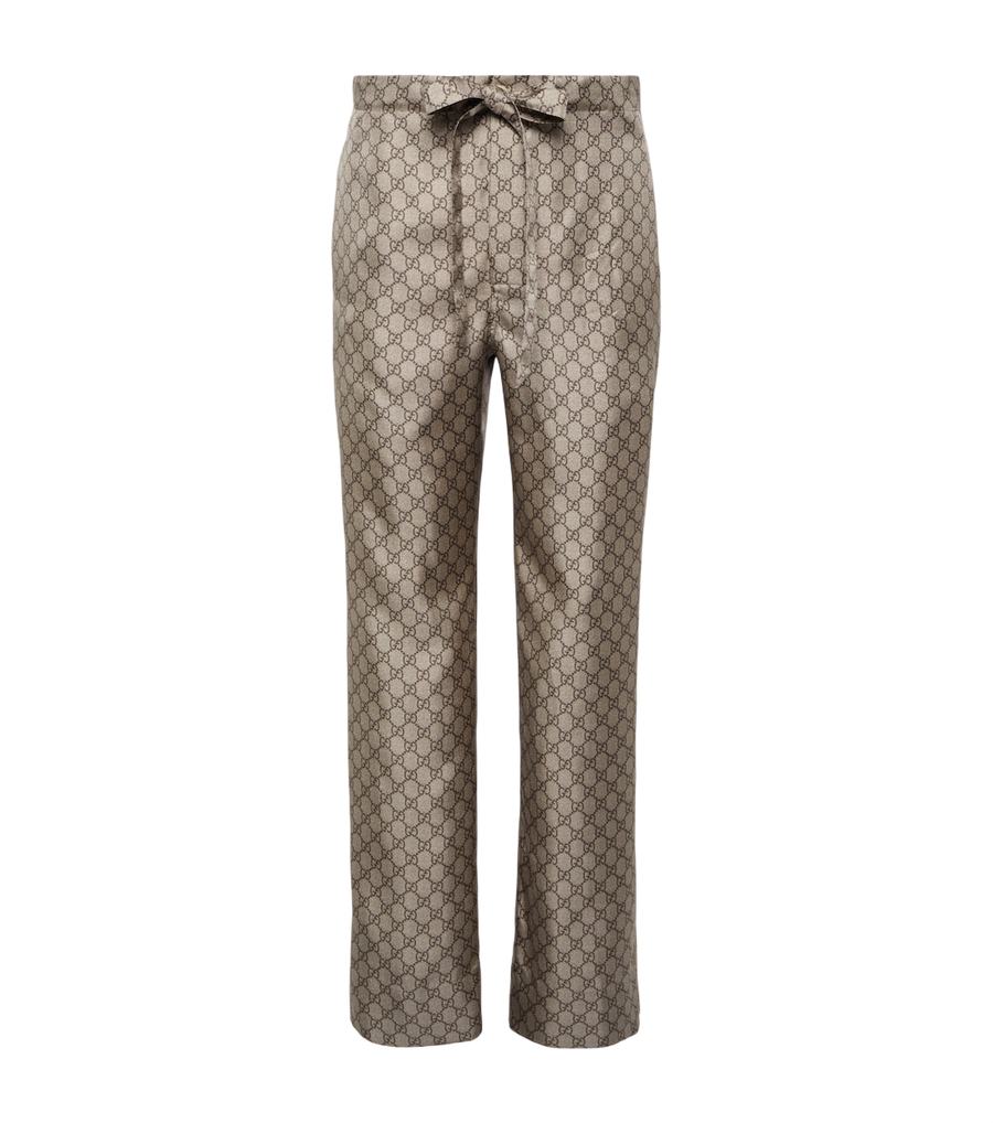 Gucci GG silk straight pants