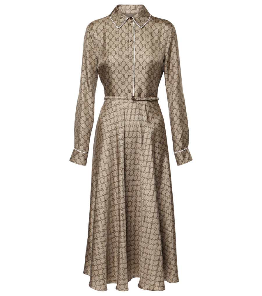 Robe-chemise Gucci GG en sergé de soie