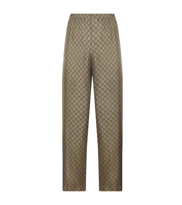 Gucci GG silk twill straight pants