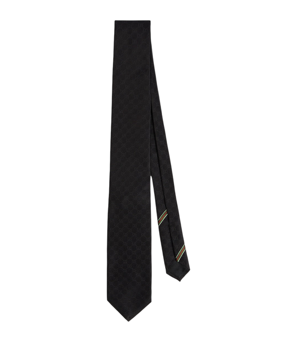 Cravatta in twill di seta Gucci GG