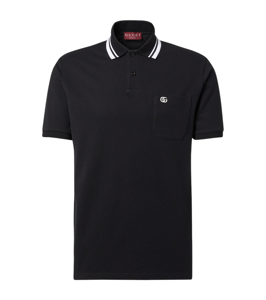 Gucci GG Web cotton-blend polo shirt