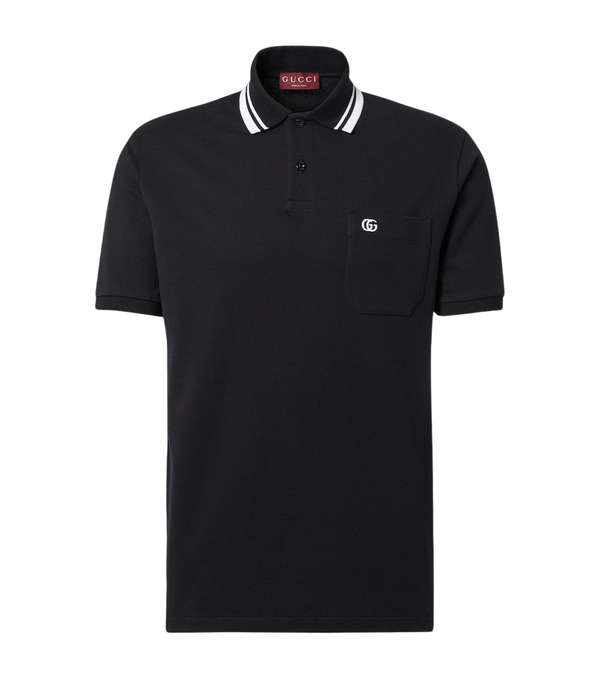 Gucci GG Web cotton-blend polo shirt