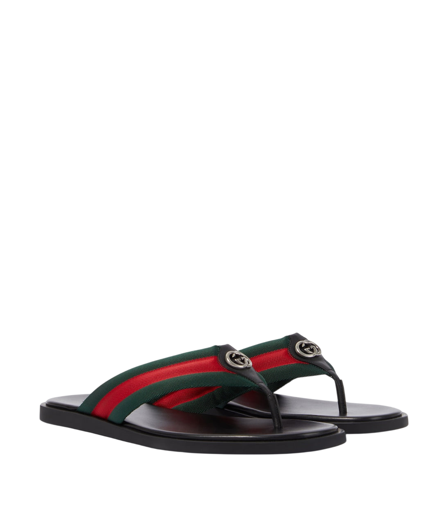 Gucci GG Web Stripe slides