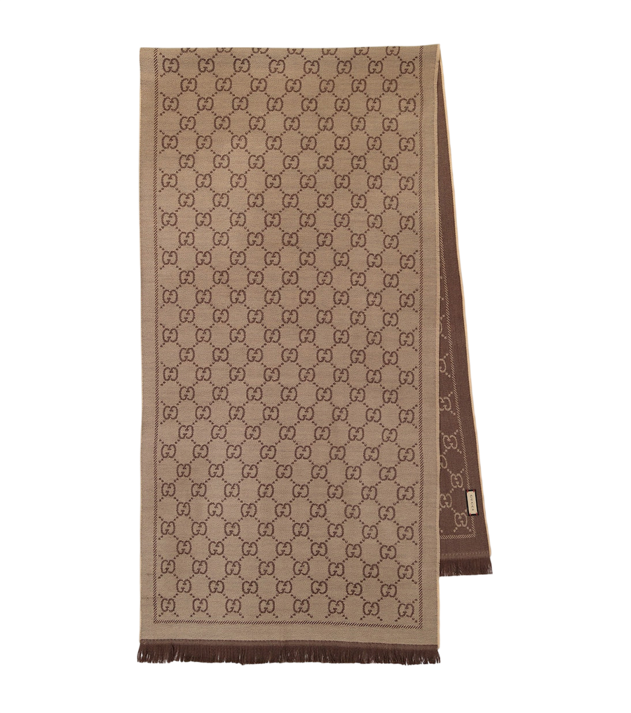 Gucci GG wool jacquard scarf