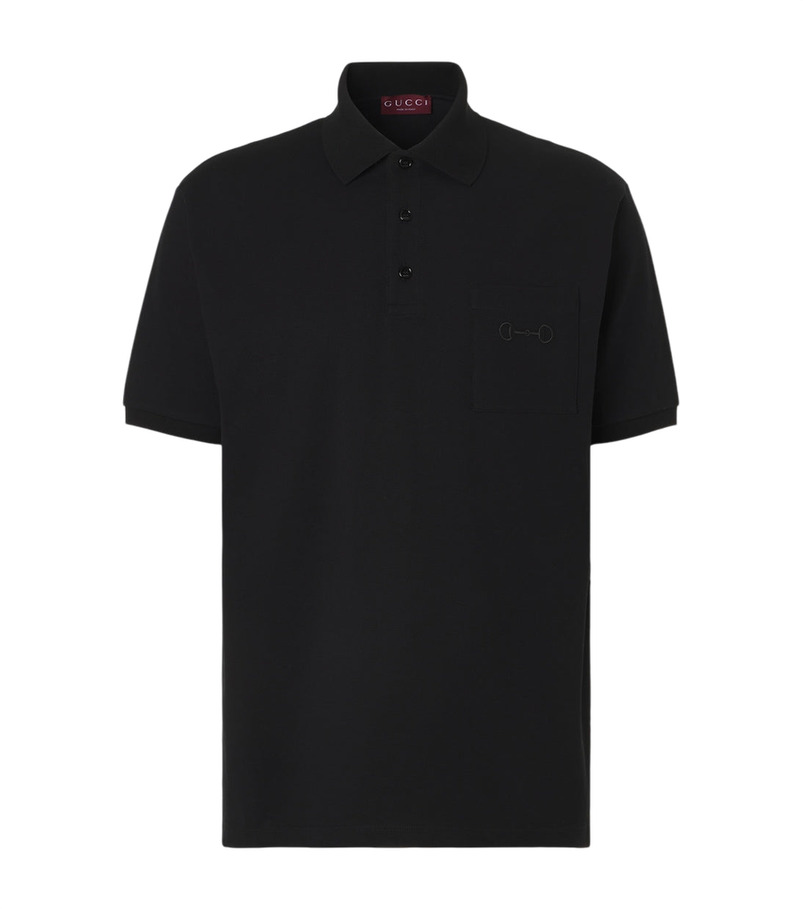 Gucci Horsebit cotton-blend piqué polo shirt
