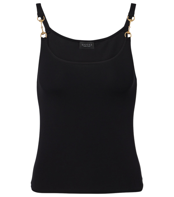 Gucci Canotta in jersey crêpe con morsetto