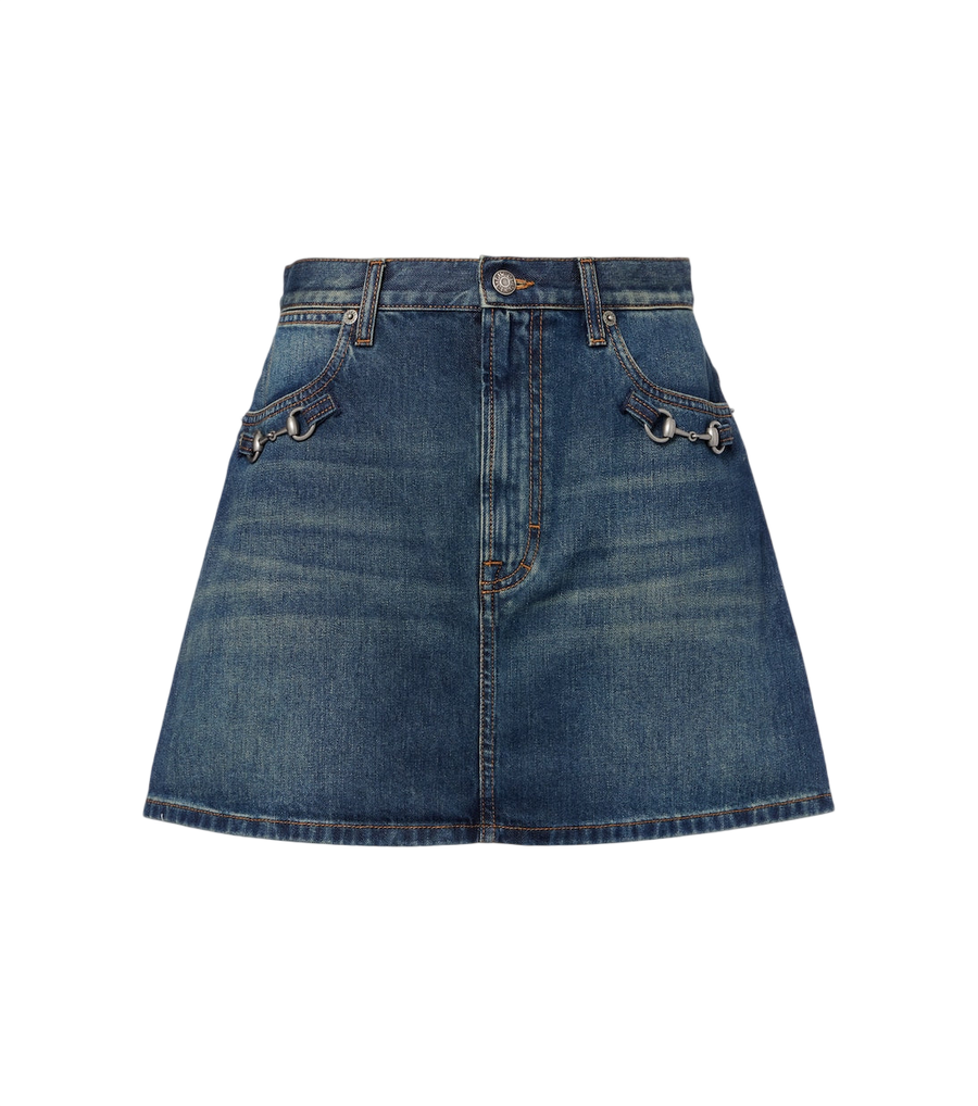 Gucci Horsebit denim miniskirt