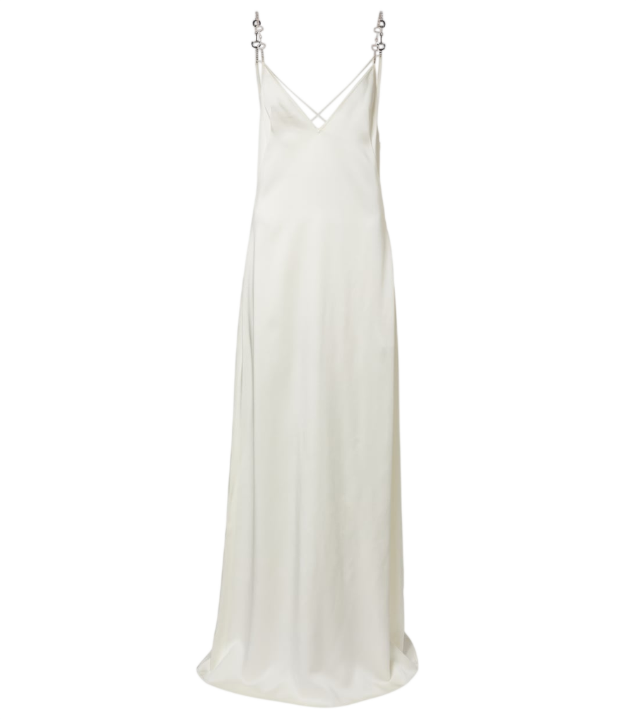 Robe nuisette en satin ornée du mors Gucci