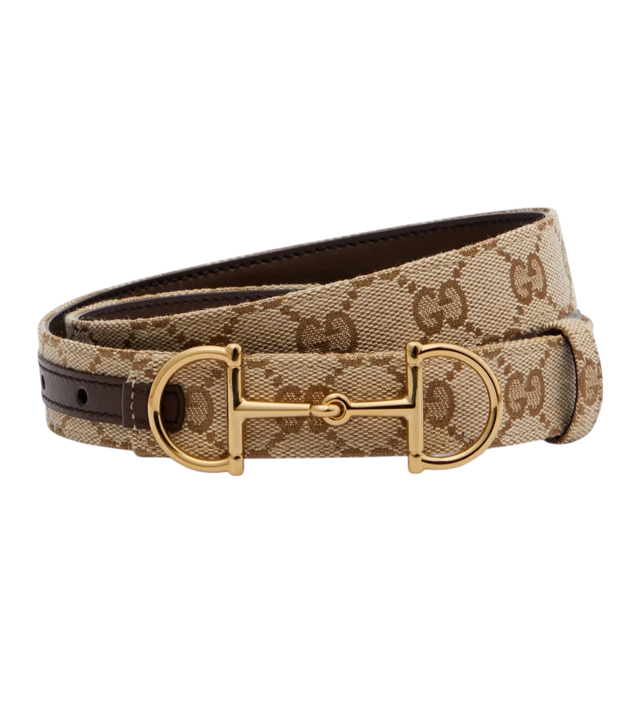 Gucci Horsebit GG Canvas belt