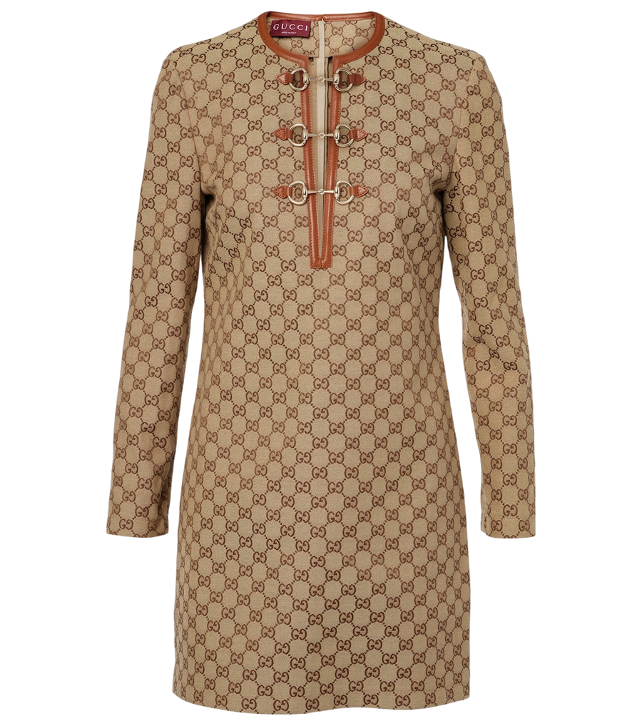 Gucci Horsebit GG canvas minidress