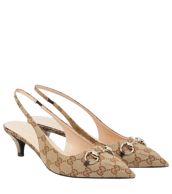 Gucci Horsebit GG décolleté con cinturino