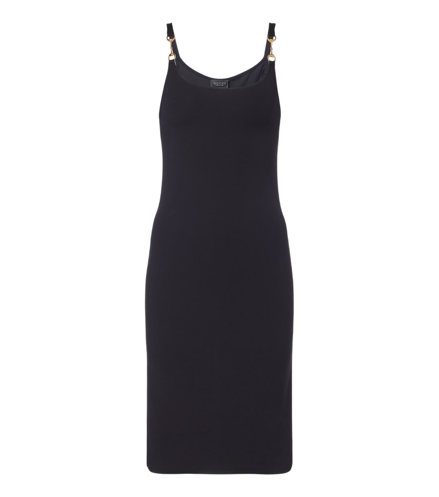 Gucci Vestido midi Horsebit em jersey