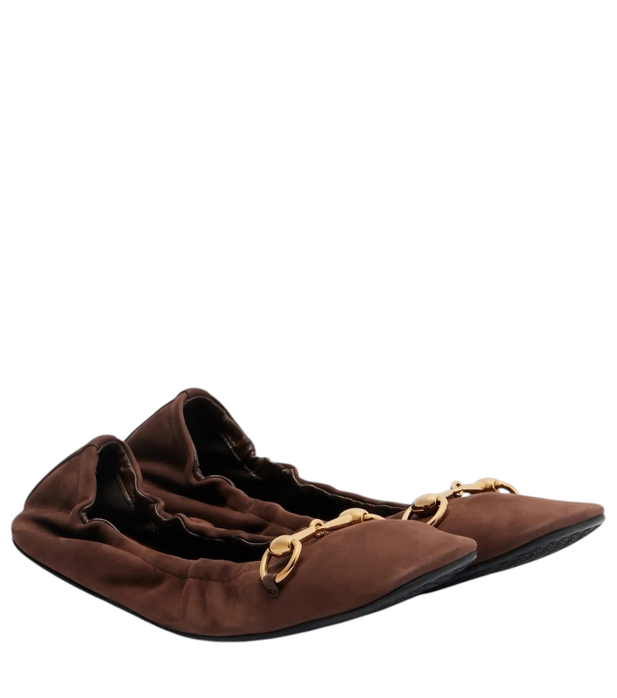 Gucci Horsebit leather ballet flats