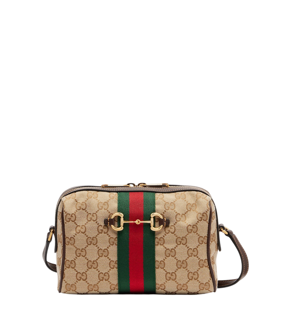 Gucci Horsebit Small GG canvas camera bag