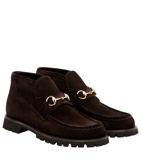 Gucci Horsebit suede ankle boots