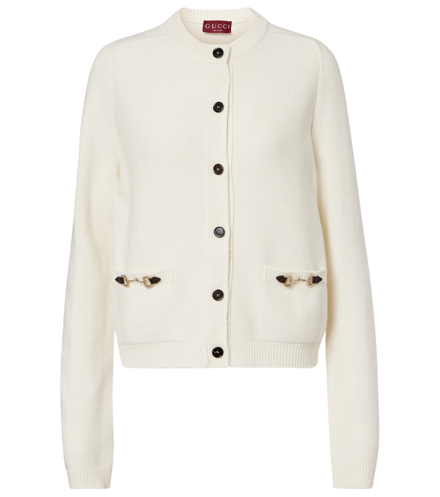 Gucci Horsebit wool and cashmere cardigan