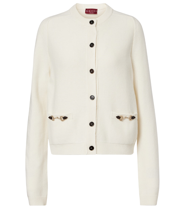 Gucci Horsebit wool and cashmere cardigan