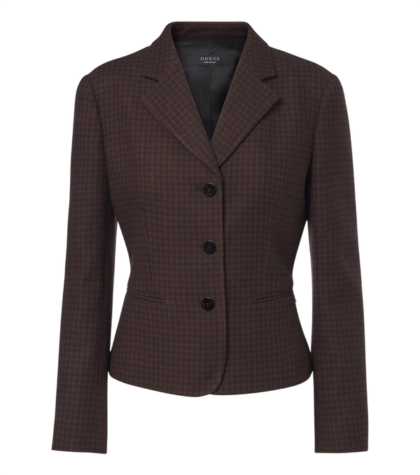 Gucci Houndstooth wool-blend blazer