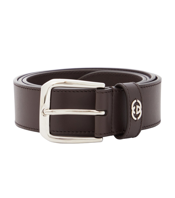 Cintura in pelle con chiusura a G Gucci