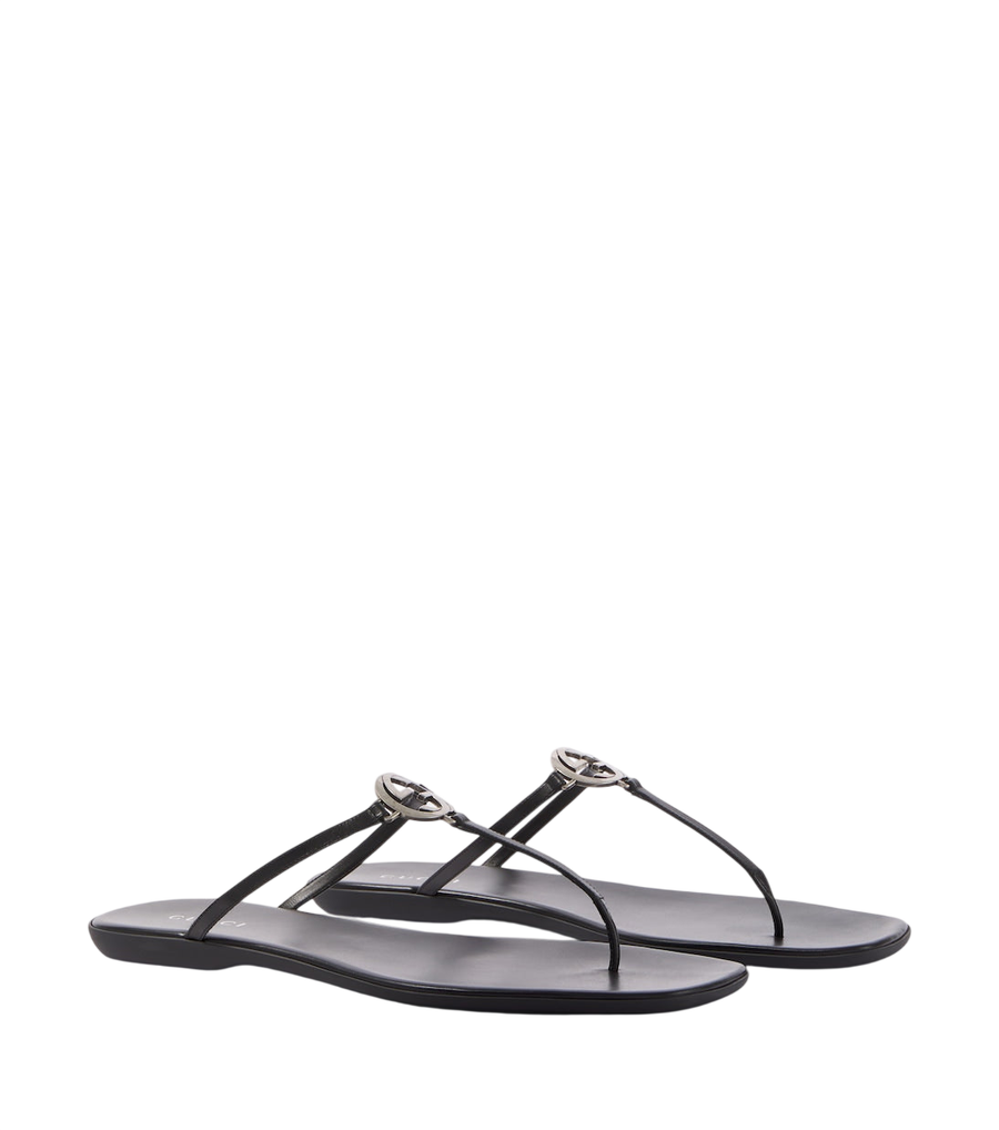 Gucci Interlocking G leather thong sandals