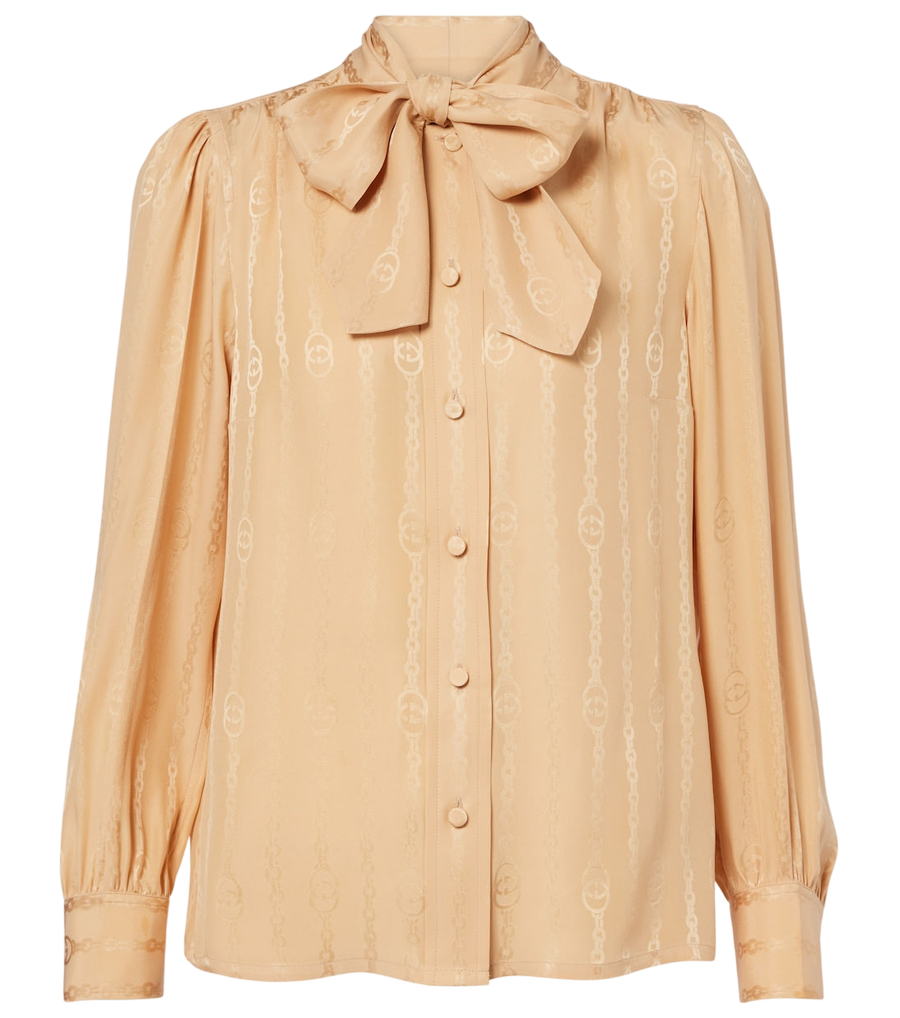 Gucci Interlocking G silk jacquard shirt