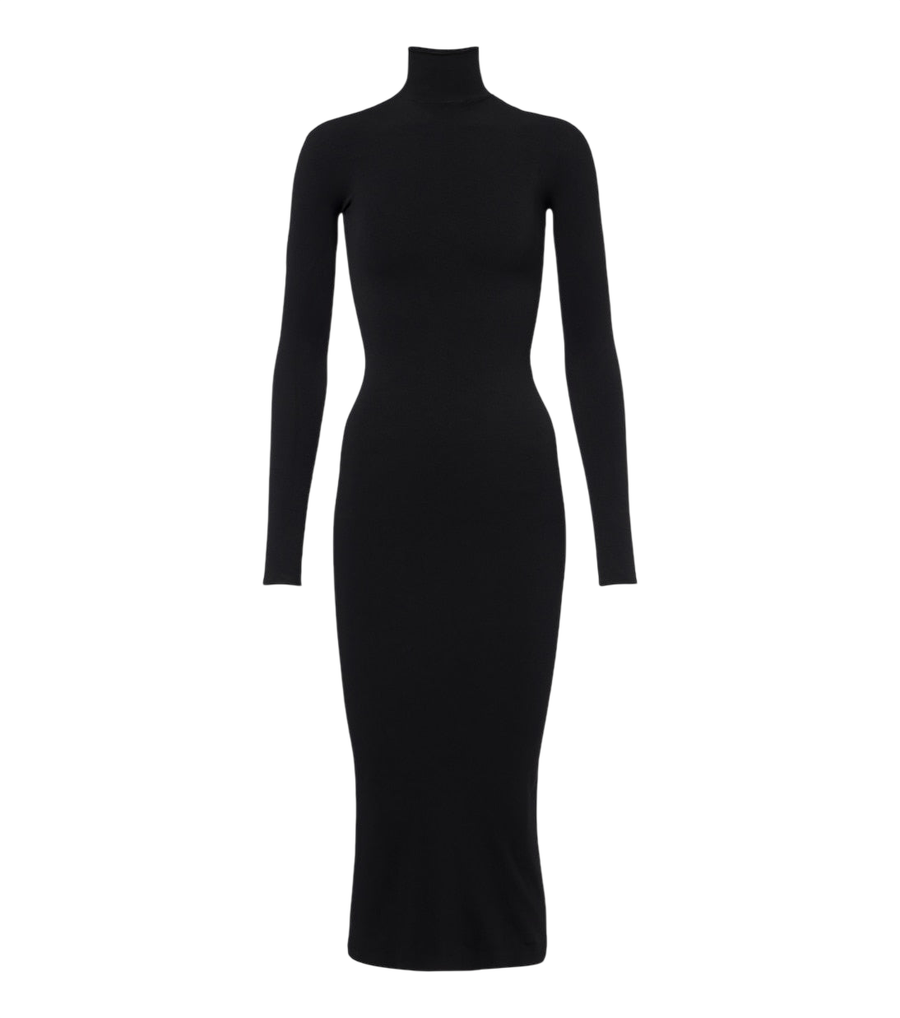 Gucci Jersey turtleneck midi dress