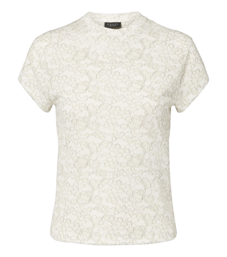 T-shirt en coton imprimé Gucci Lace