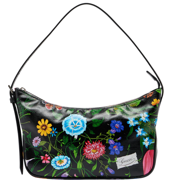 Gucci Lady Lunetta Small floral canvas shoulder bag