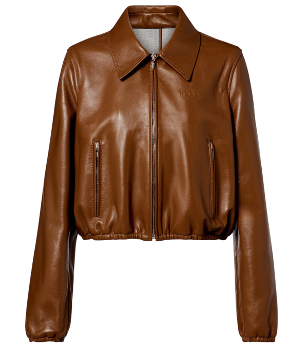 Gucci Leather bomber jacket