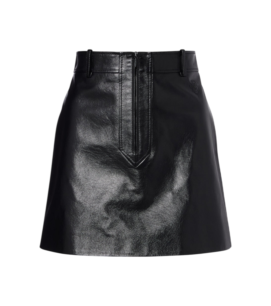 Gucci Leather zip-up miniskirt