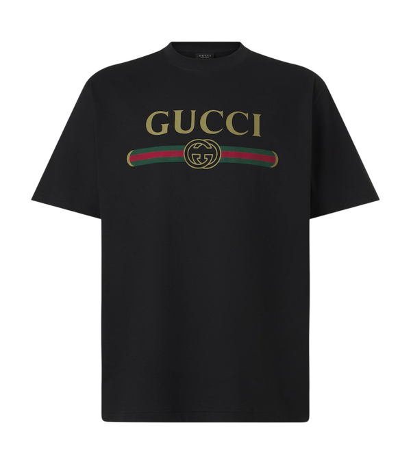 Gucci Logo cotton and silk jersey T-shirt