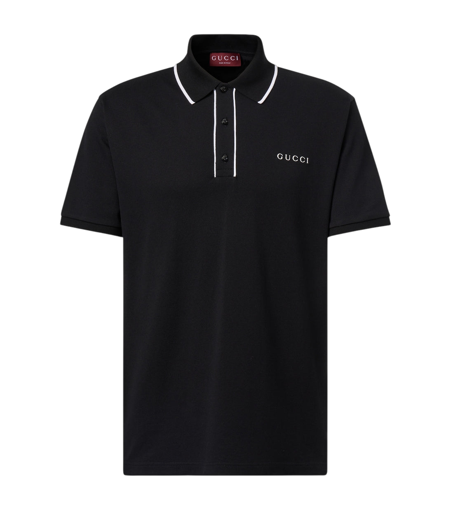 Gucci Logo cotton-blend piqué polo shirt