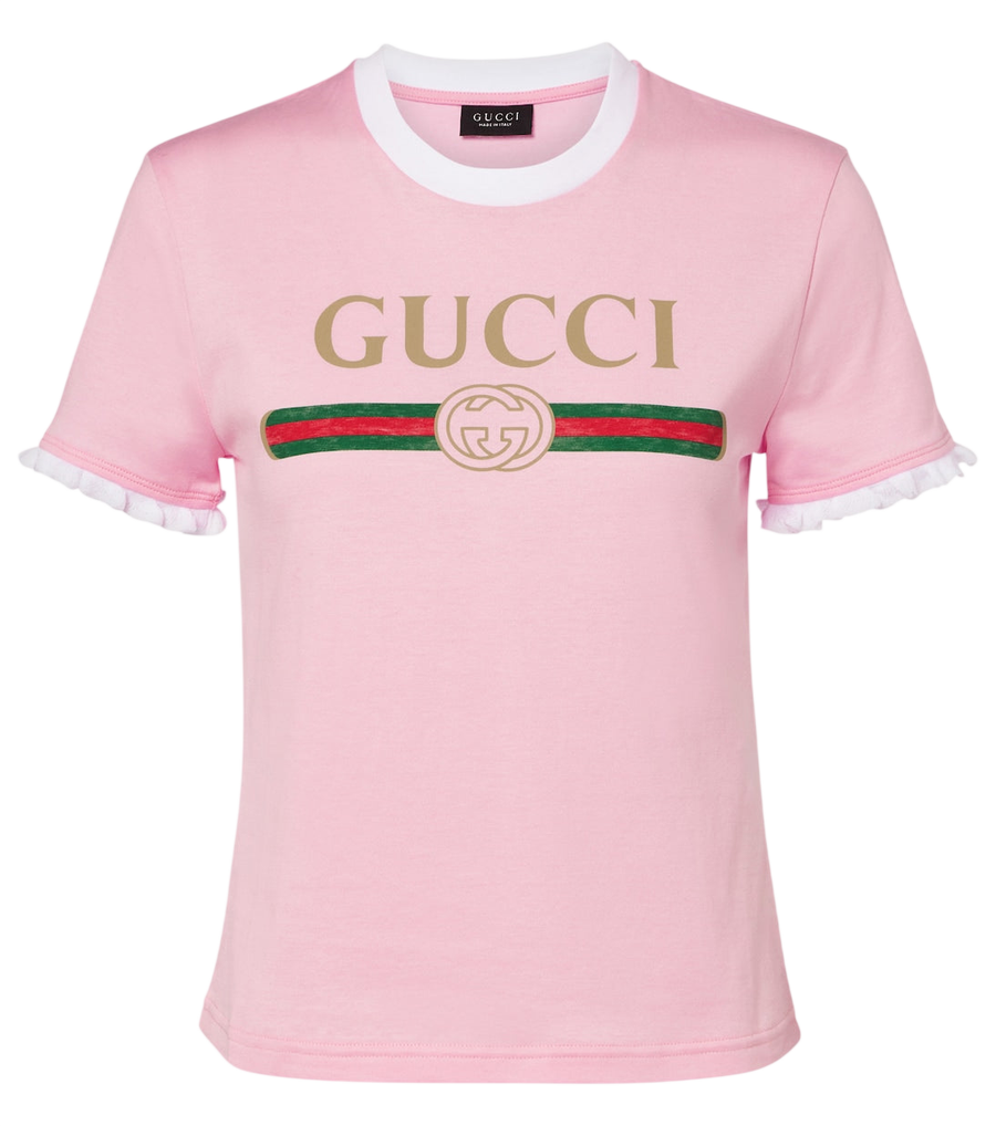 Camiseta de algodón con logo de Gucci