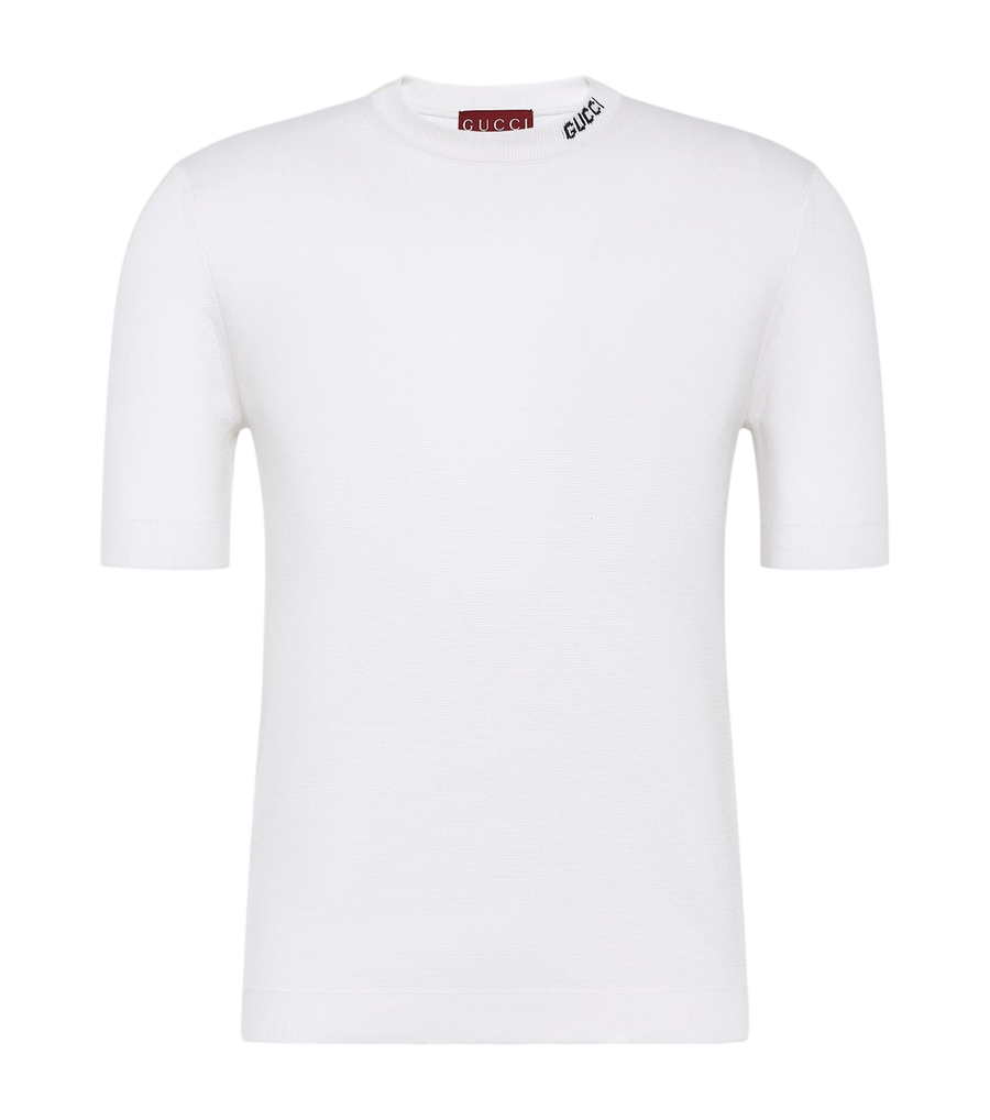 Gucci Logo silk and cotton T-shirt