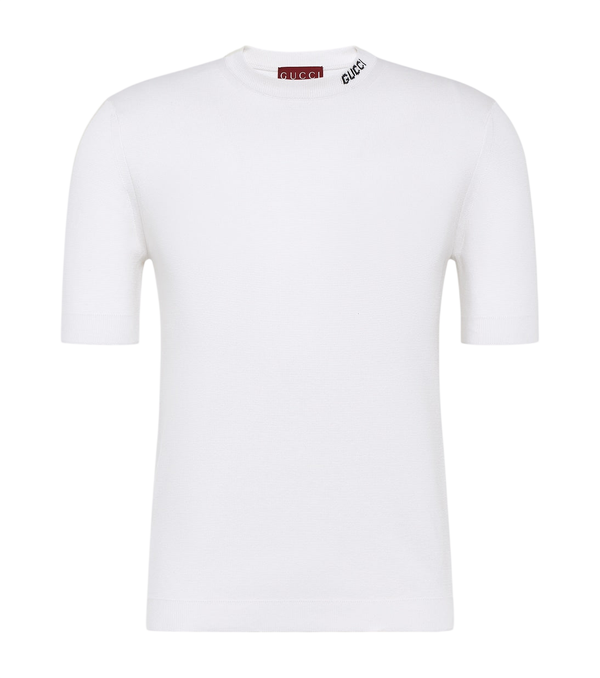 Gucci Logo silk and cotton T-shirt