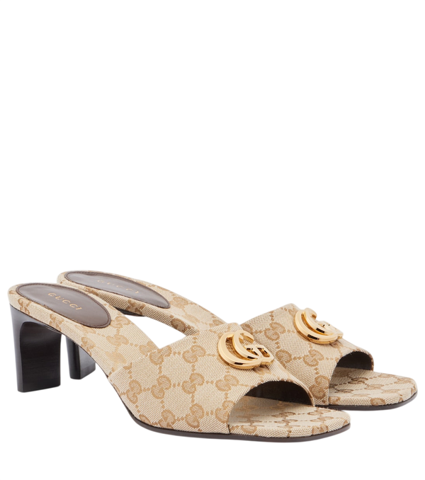 Gucci Marmont Double G GG canvas mules