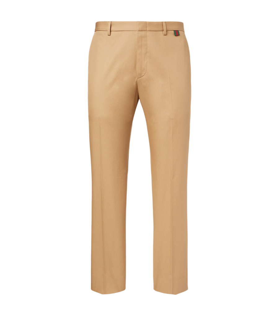 Gucci Mid-rise cotton cropped straight pants