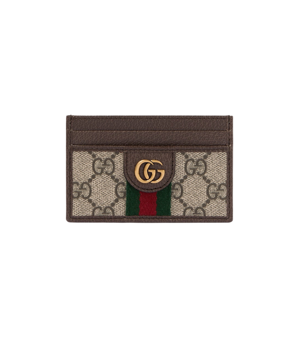 Gucci Ophidia leather-trimmed card case