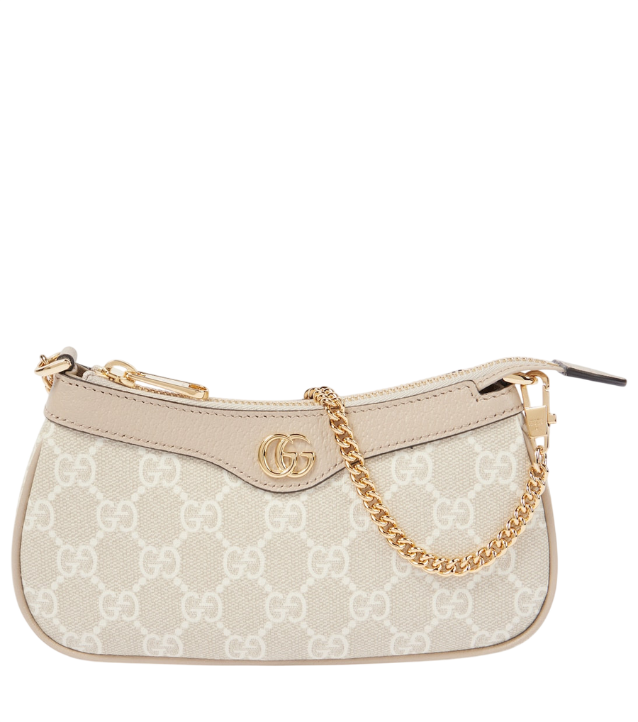 Gucci Ophidia Mini leather-trimmed shoulder bag