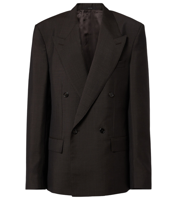 Gucci Pinstripe wool and mohair blazer