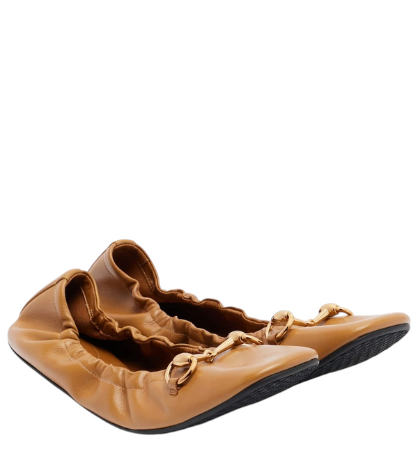 Gucci Prima Horsebit leather ballet flats