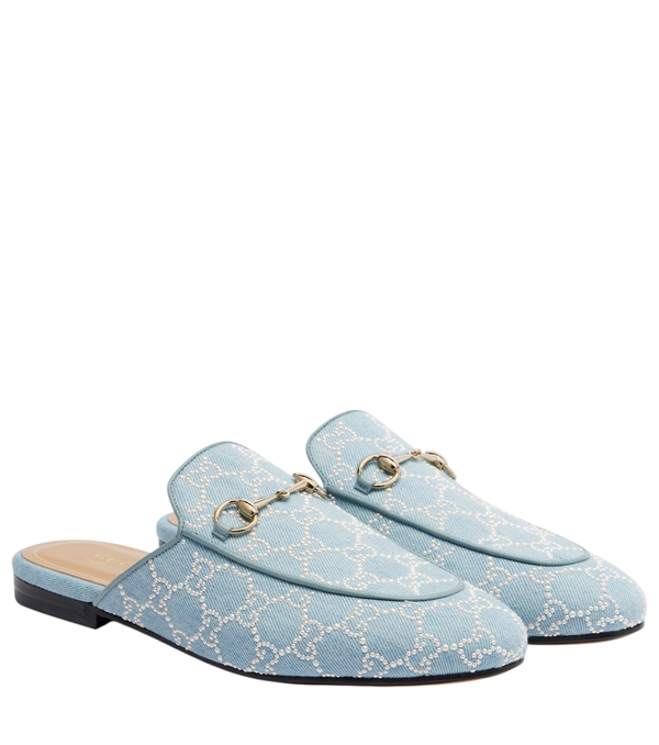 Gucci Princetown GG embellished mules