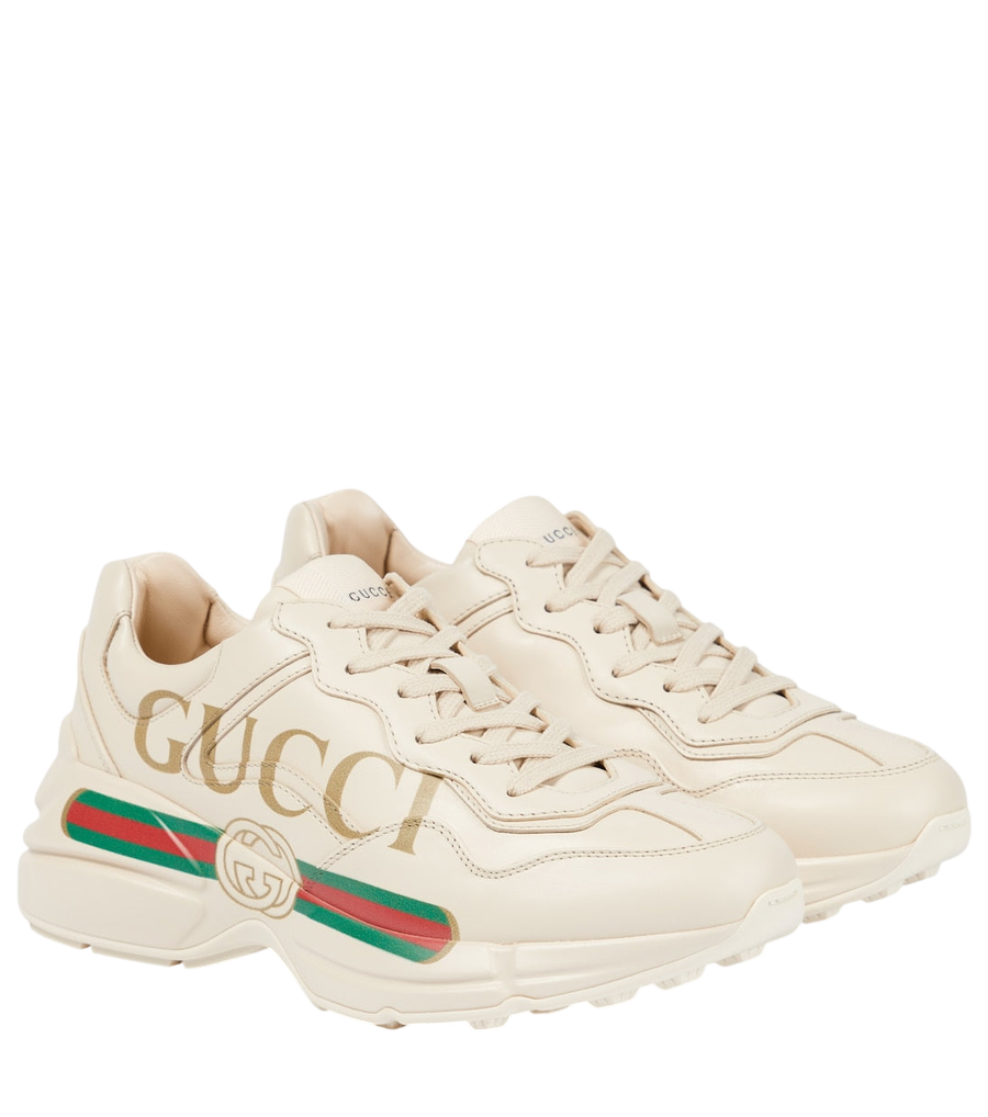 Ténis de couro Rhyton Gucci