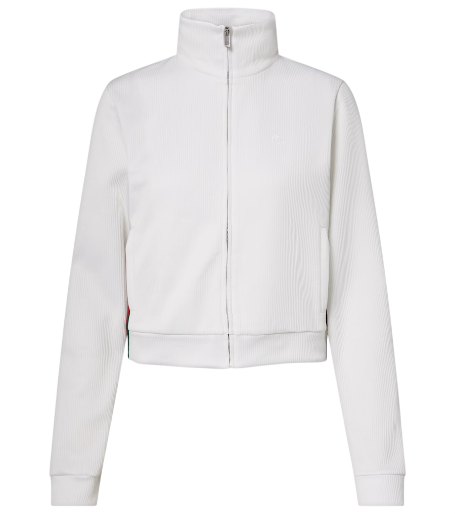 Gucci Ribbed-knit cropped sweatshirt