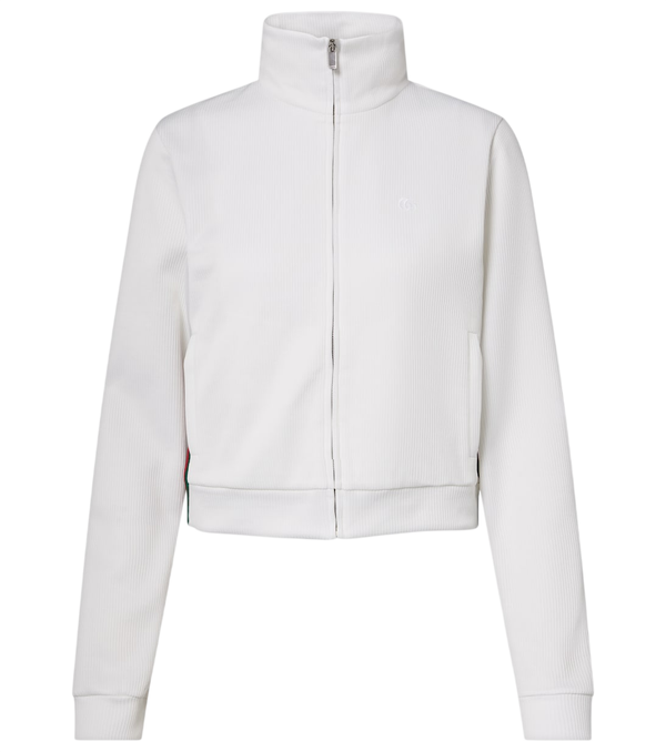 Gucci Ribbed-knit cropped sweatshirt