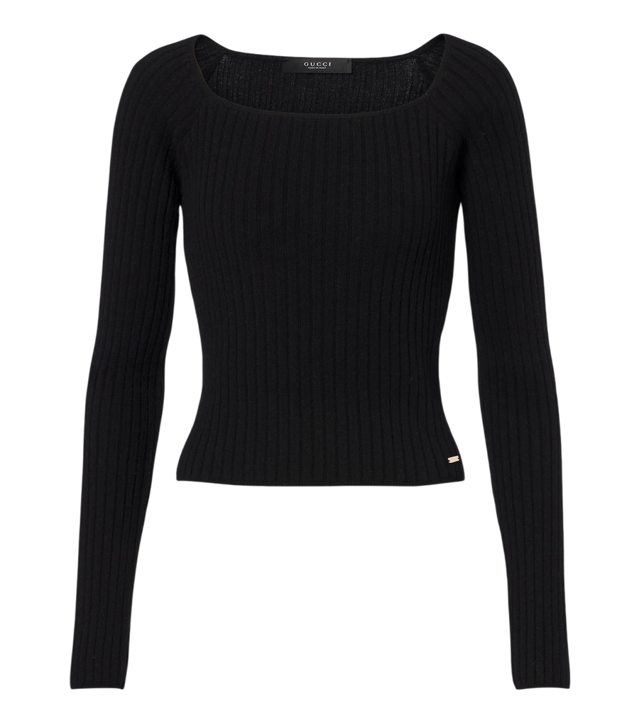 Gucci Ribbed-knit wool and cashmere sweater