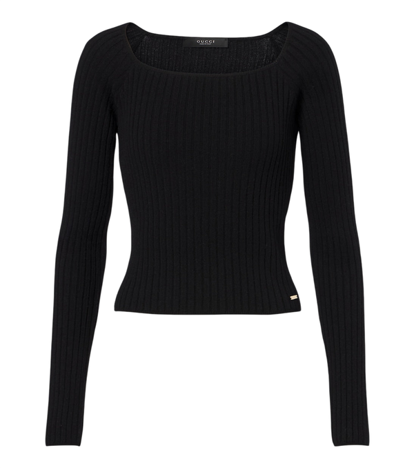 Gucci Ribbed-knit wool and cashmere sweater