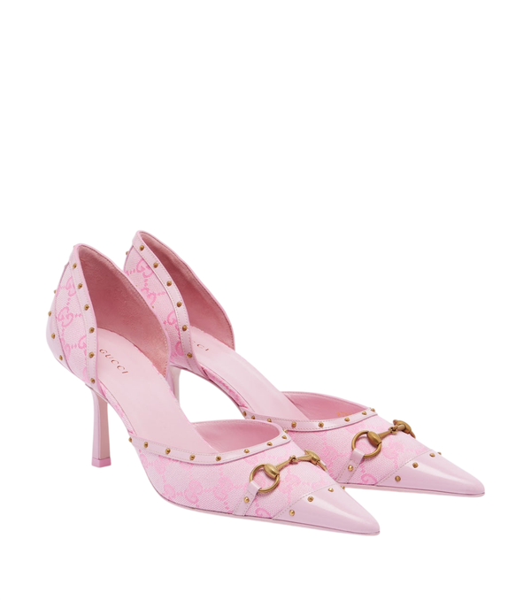 Gucci Savoy Horsebit GG sapatos de lona