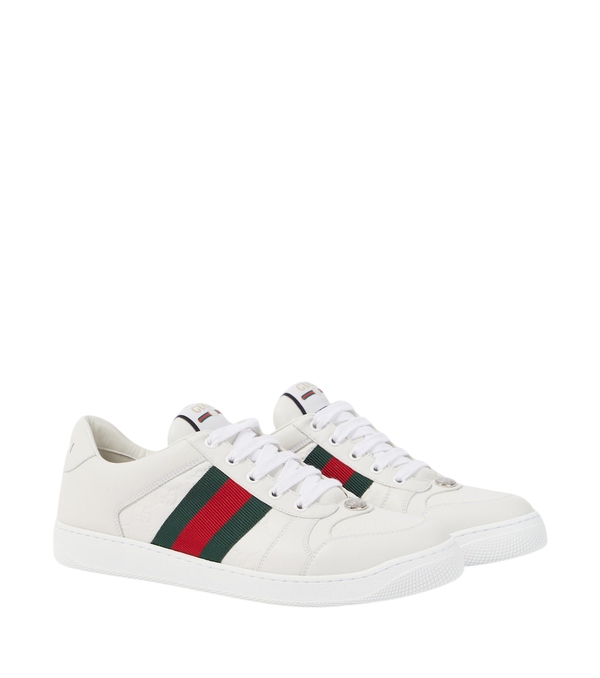 Gucci Screener debossed leather sneakers